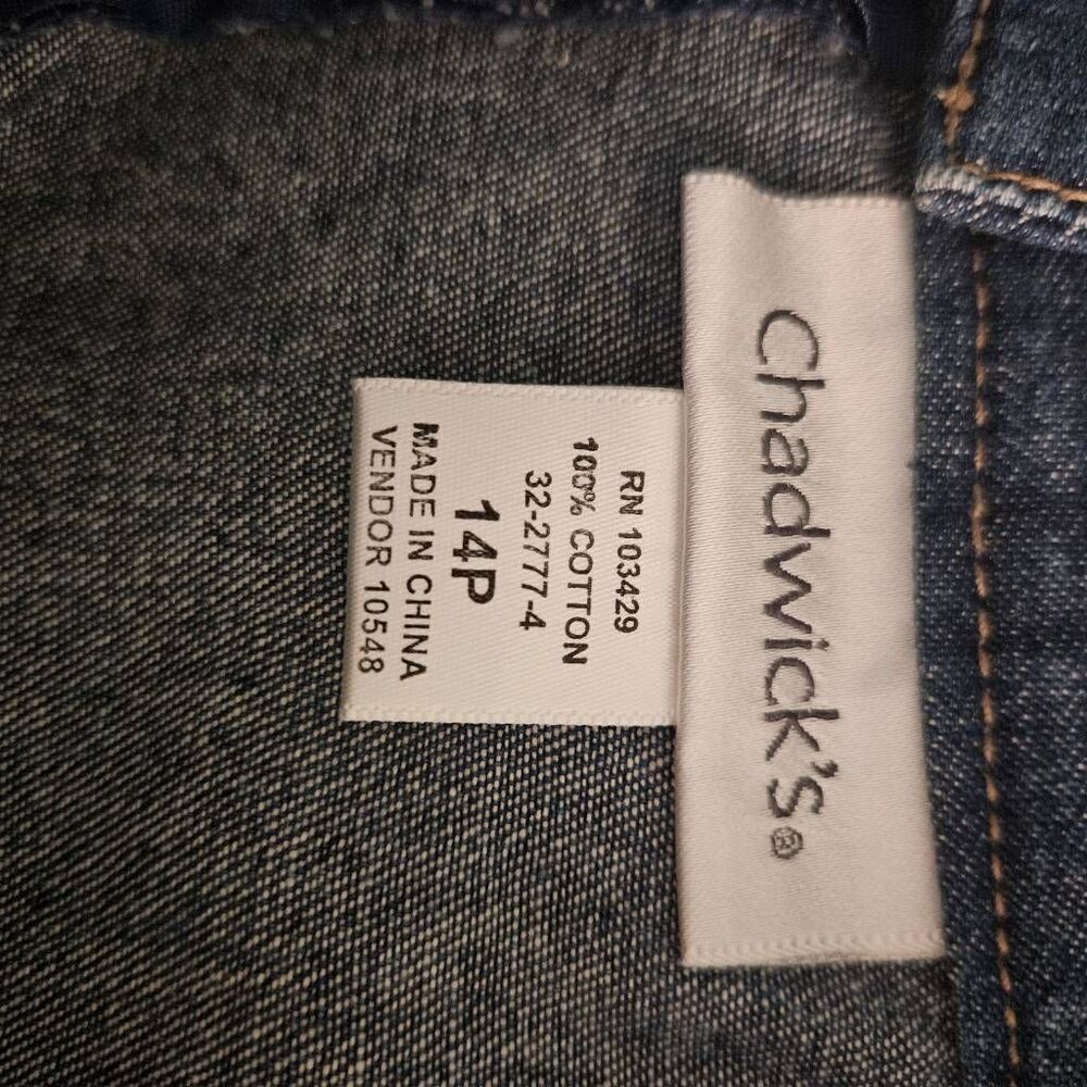 Chadwicks modest long denim skirt, cotton. Size 14P. - Picture 3 of 3